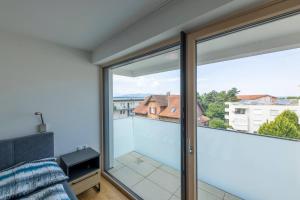 Balkón nebo terasa v ubytování Bodensee Bergblick Suite