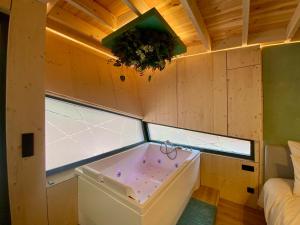 TV a/nebo společenská místnost v ubytování Capsule Bobble Mons Centre - Jacuzzi - Sauna - Netflix