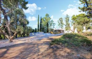 a dirt road with trees and a house in the background at Cozy Home In Ceglie Messapica in Ceglie Messapica