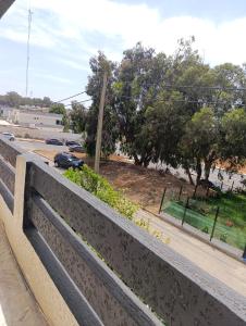 a view of a street from a bridge at فيلا بمولاي بوسلهام in Kenitra