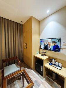 Μια τηλεόραση ή/και κέντρο ψυχαγωγίας στο Hotel Fortune Mandsaur