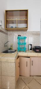 a kitchen with a sink and a counter top at L & C Chinese Studio in Diani Beach +11 photos