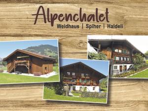 a collage of pictures of a house at Apartment Alpenchalet Spiher Parterre by Interhome in Gstaad