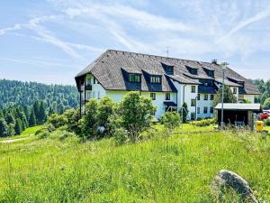 a large house on a hill with a green field at Apartment Tannenblick by Interhome in Todtmoos
