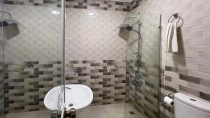 A bathroom at giza pyramids view