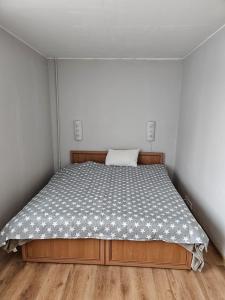 シラマエにあるKeskuse rahuの部屋の中に大きなベッドがある寝室
