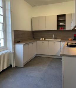 Η κουζίνα ή μικρή κουζίνα στο Le Douze, au bord de la rivière