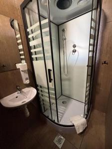 Koupelna v ubytování Tulipan Hotel Aquapark