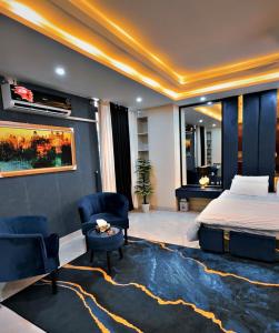 Ένα ή περισσότερα κρεβάτια σε δωμάτιο στο NovaLuxe Stays 1 bed Luxury apartment for families