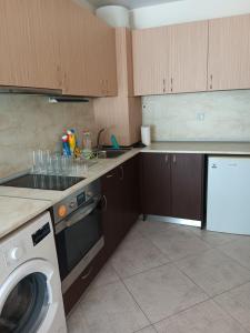 Kuchyň nebo kuchyňský kout v ubytování Ivajen апартамент 103