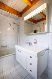 Koupelna v ubytování Chalet Wassermandli