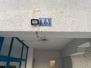 an address sign on the side of a building at Mountain View in Bar