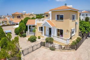 an aerial view of a house at Villa Gardenia by Villa Plus in Peyia