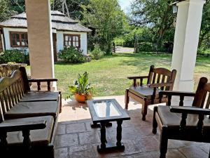 Zahrada ubytování Hostal Las Hortensias + 3 fotografie
