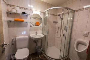 Koupelna v ubytování Haus Sandeck