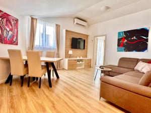Posezení v ubytování Golden Apartments