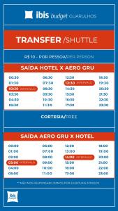瓜鲁柳斯Ibis Budget Guarulhos Aeroporto的换乘班车排队购票的截图