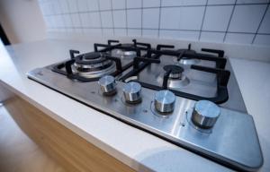 a stove top oven sitting on top of a counter at Desired Atmosphere Safaris in Nairobi