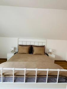 Postel nebo postele na pokoji v ubytování Apartma DUDI