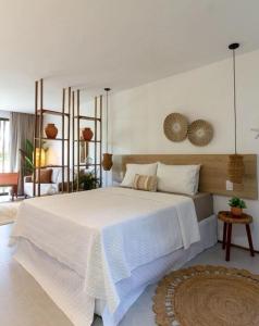 Katil atau katil-katil dalam bilik di Almarè Refúgio, BeiraMar 30m