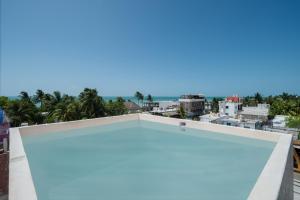a view of the city from the roof of a building at Casa Coyote Holbox in Holbox Island
