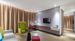 TV/trung tâm giải trí tại Borrman Hotel Wuzhou Teng County