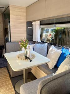 Istumisnurk majutusasutuses Apartmány Zahražany Karavan