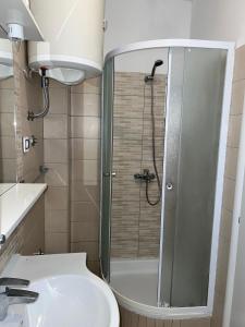 Koupelna v ubytování Apartments Frakić