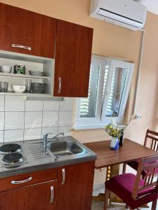 Kuchyň nebo kuchyňský kout v ubytování Apartments Frakić
