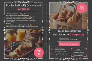 un volantino per un panificio con un cesto di pane di Plaines-Provence Spa&Sauna a Digne-Les-Bains Altre 31 foto