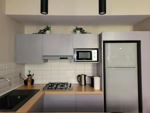 Cuisine ou kitchenette dans l'établissement Appartement idéal pour découvrir la ville