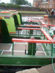 a bunch of tables on a boat in the water at Stone - Boat - Sleeps 6 - Pet Friendly - 85ws in Stone +2 photos