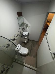 Koupelna v ubytování Casa Jobo