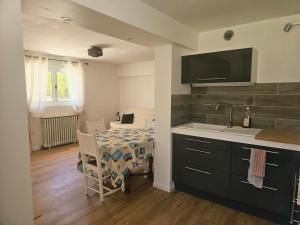 Η κουζίνα ή μικρή κουζίνα στο Appartement une chambre avec jardin