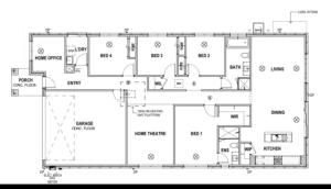 een plattegrond van een huis bij J&R Home, A Gippsland Getaway in Jeeralang Junction