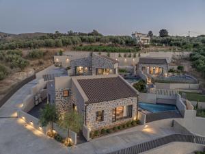 an aerial view of a house at Valley View Villas - With 3 Pools in Agia Triada