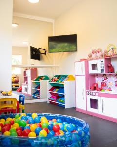 TV a/nebo společenská místnost v ubytování Uni Boutique Hotel & Spa