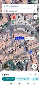 a screenshot of a cell phone with a map at Urban Jungle PARKING & Netflix Centre historique in Manosque