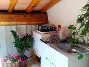 Η κουζίνα ή μικρή κουζίνα στο Luminoso loft a Borgo San Lorenzo zona stazione +16 φωτογραφίες