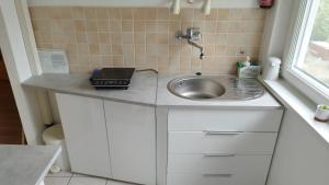 Kuchyňa alebo kuchynka v ubytovaní Kaméleon Apartmanház EV töltéssel + 37 fotografií