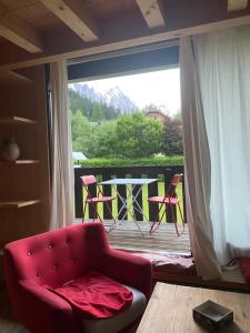 Μπαλκόνι ή βεράντα στο Appartement exceptionnel au Lavancher à chamonix