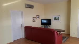 A television and/or entertainment centre at Apartments Pink house