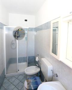 Koupelna v ubytování Agriturismo Al Brich