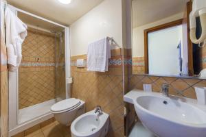 Koupelna v ubytování Hotel Sole