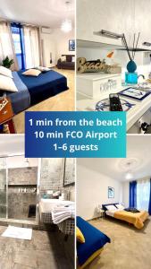 Ένα ή περισσότερα κρεβάτια σε δωμάτιο στο ROMA GOLDEN BEACH Apartment