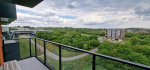 Balkón nebo terasa v ubytování Sunrise Apartament w Krakowie
