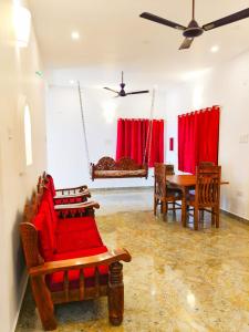 Χώρος καθιστικού στο Villa Jean