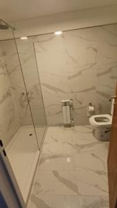 a bathroom with a shower and a toilet at Parque Suite Nqn - 1 dormitorio in Neuquén +27 photos