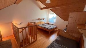 an overhead view of a room with a bed at Apartman 343 - Aquapark Tatralandia, Holiday village in Liptovský Mikuláš +45 photos