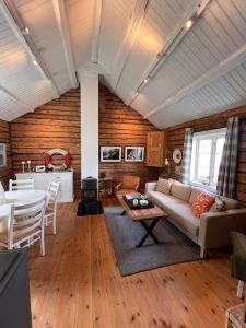 Χώρος καθιστικού στο Charming cabin in Henningsvær